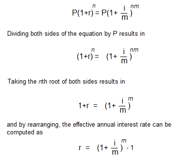 Annual effective rate explained with an example (compounding semi annually)  